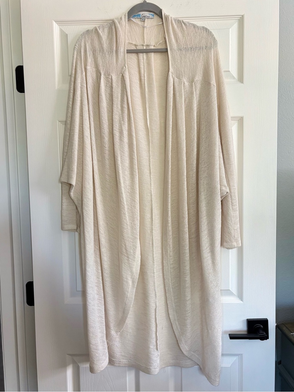 Cecico Lightweight Cream Open-Front Duster